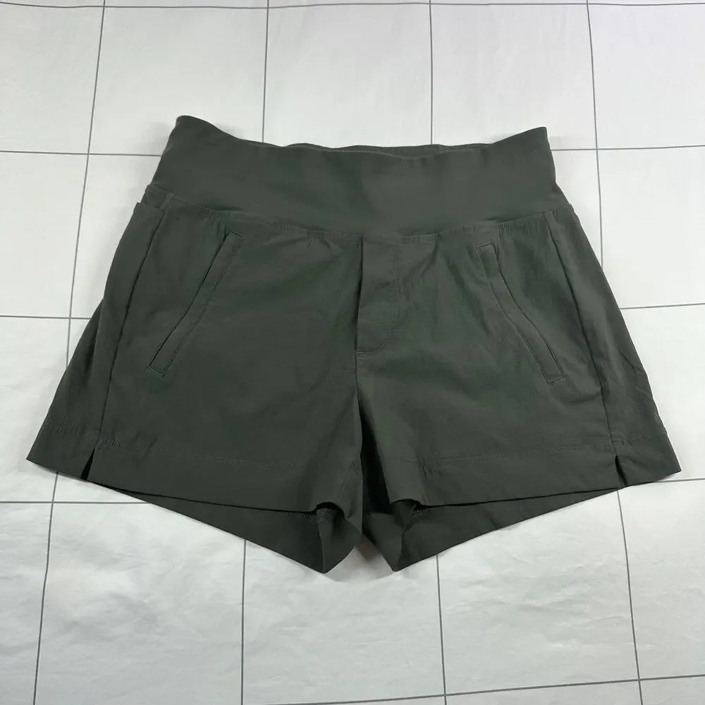 Athleta Shorts Womens 2 Green Trekkie North Ripstop Nylon Outdoor Trail Hiking